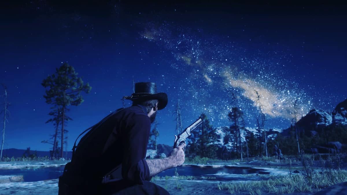 Red Dead Redemption 2, nighttime scenery