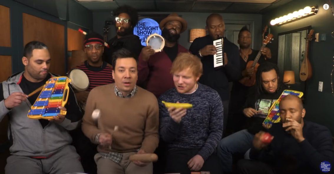 Jimmy Fallon and The Roots with Ed Sheeran (NBC)