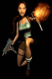 Michelle feels empowered by our double Uzi-wielding female lead, Lara Croft. 