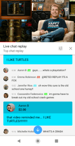Retro Replay live chat capture