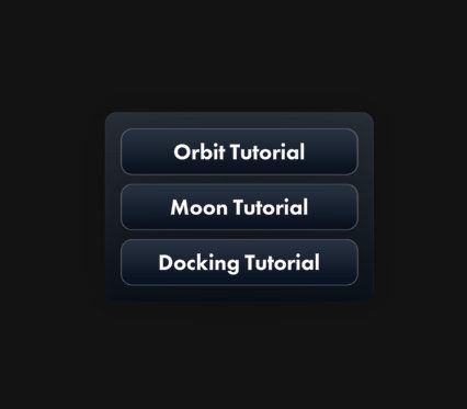 Screenshot of Spaceflight Simulator tutorial menu choices