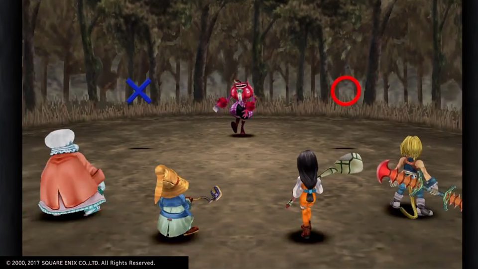 Final Fantasy battle HUD used in the original PlayStation titles