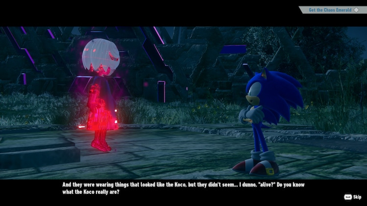 Sonic and Sage talk about the mysteries of the Koco.