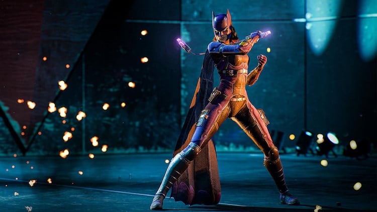 A caped vigilante in battle with a nunchuck type weapon